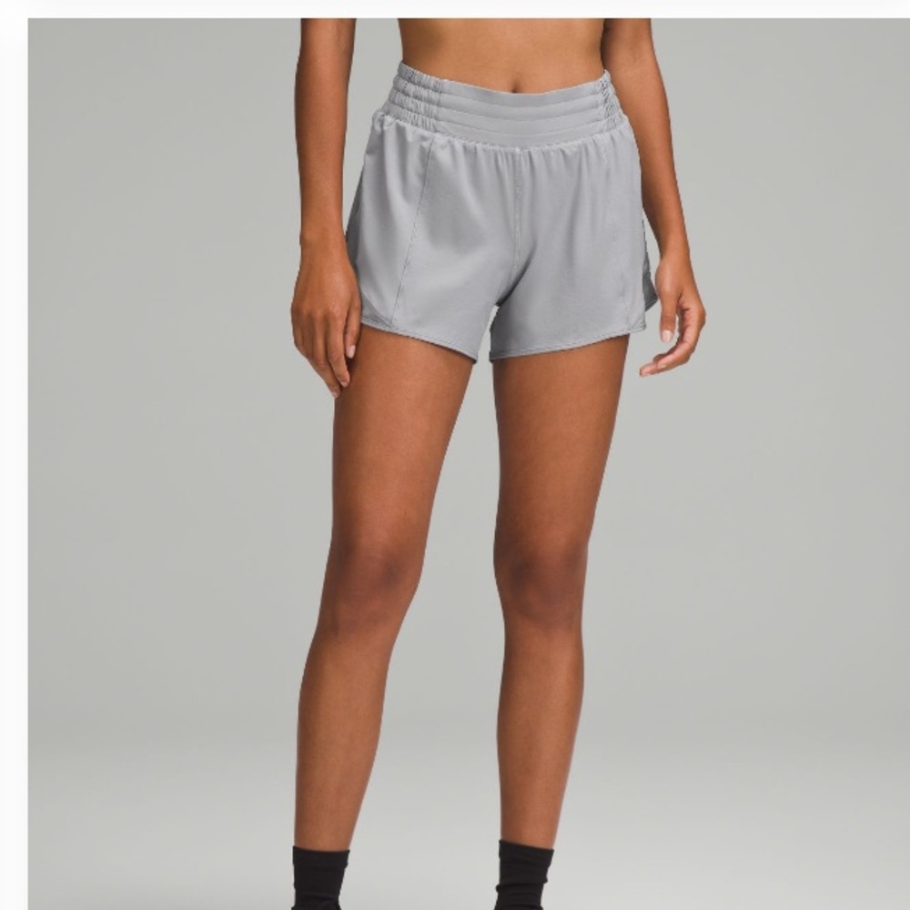 lululemon athletica Women's Hotty Hot High-Rise Lined Shorts - Light Gray